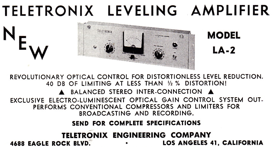teletronic la-2 leveling amplifier
