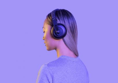 nura headphones worn on head