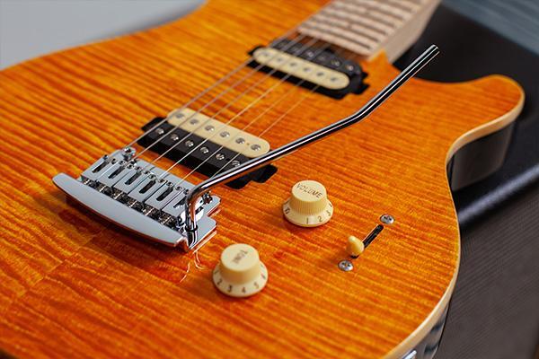 Review: Sterling Axis AX3FM Flame Maple w/ HH Pick Up Trans Gold