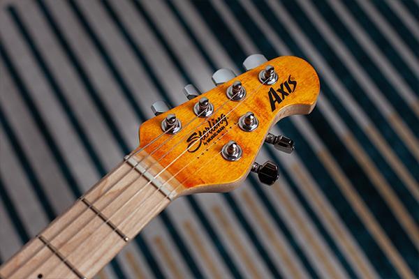 Review: Sterling Axis AX3FM Flame Maple w/ HH Pick Up Trans Gold