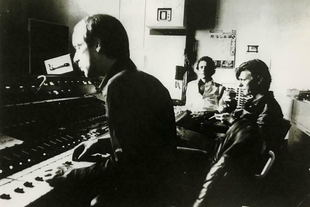 Brian Eno, Robert Fripp and David Bowie