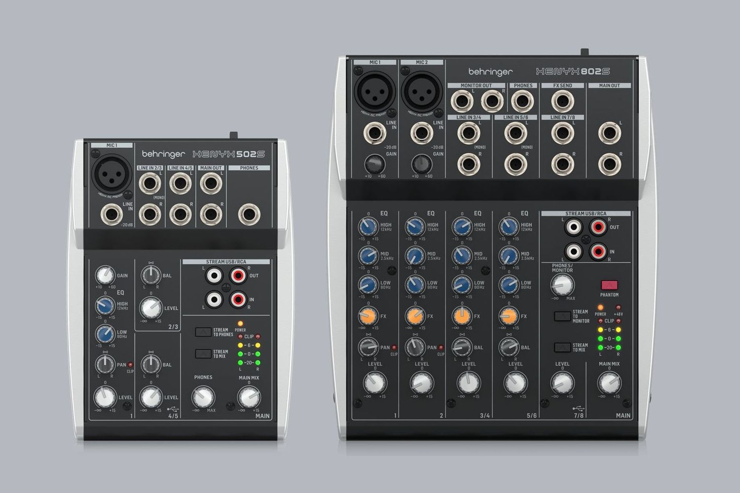 Behringer XENYX 502S and XENYX 802S
