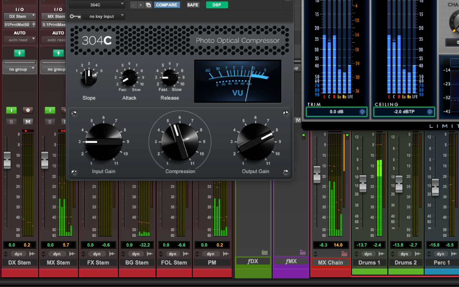 Avid Pro Tools meter