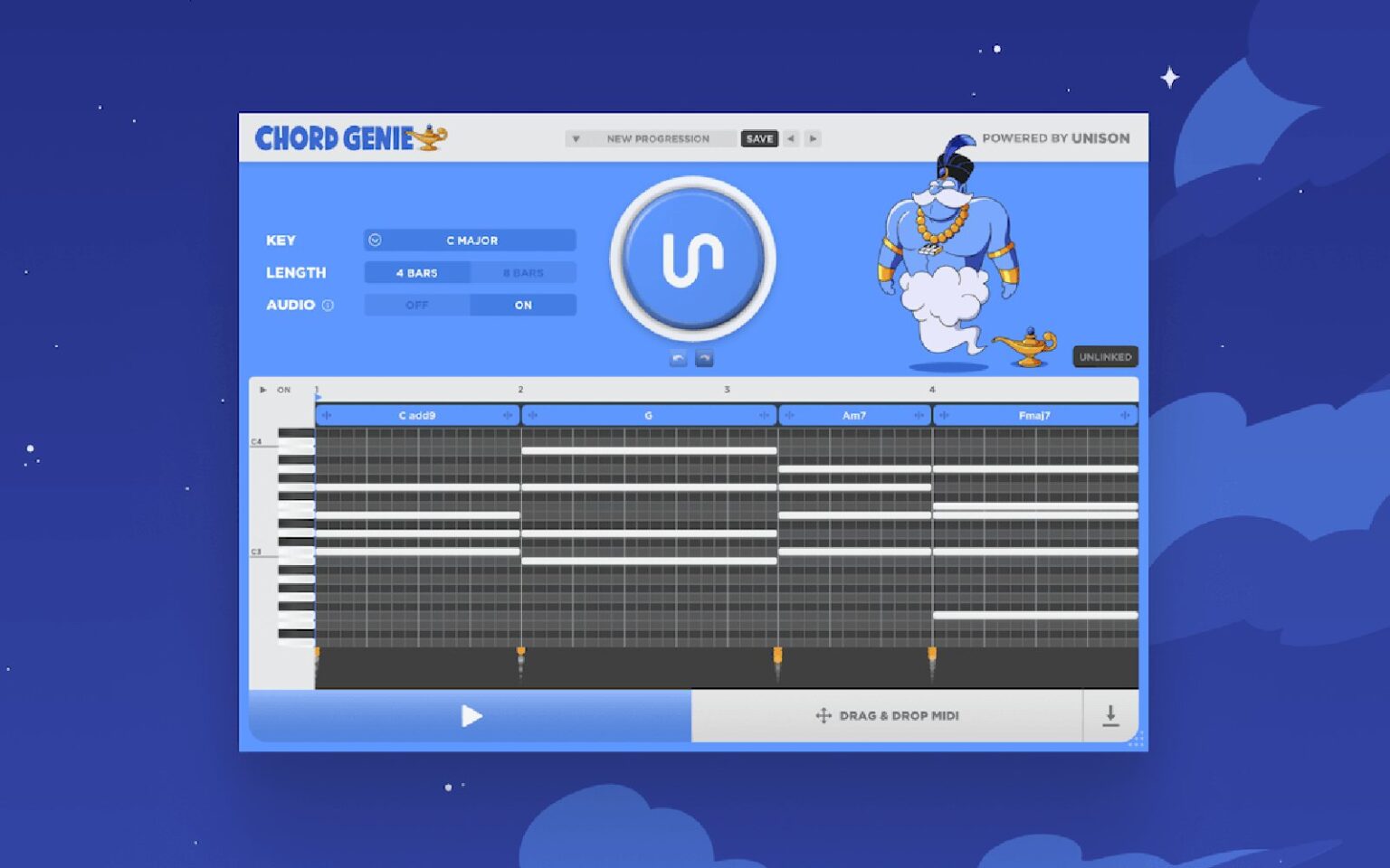 Unison Audio announces CHORD GENIE AI chord creation
