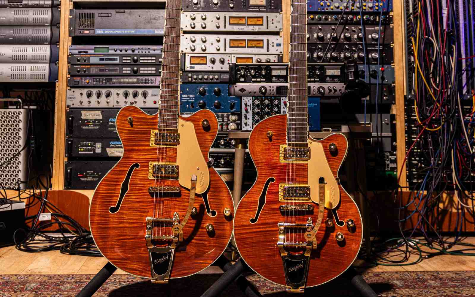 Gretsch Broadkaster Roundup Orange Tim Shaw Full'Tron