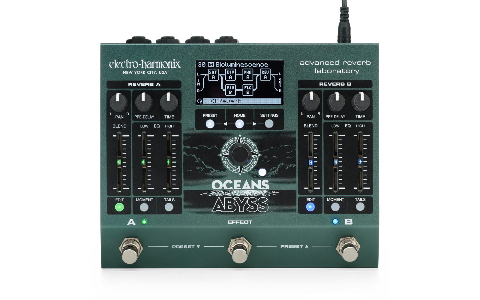 EHX Electro-Harmonix Oceans Abyss Advanced Reverb Laboratory