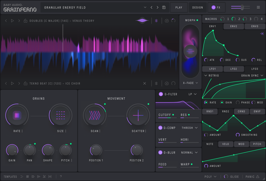Baby Audio Grainferno granular synthesizer plugin