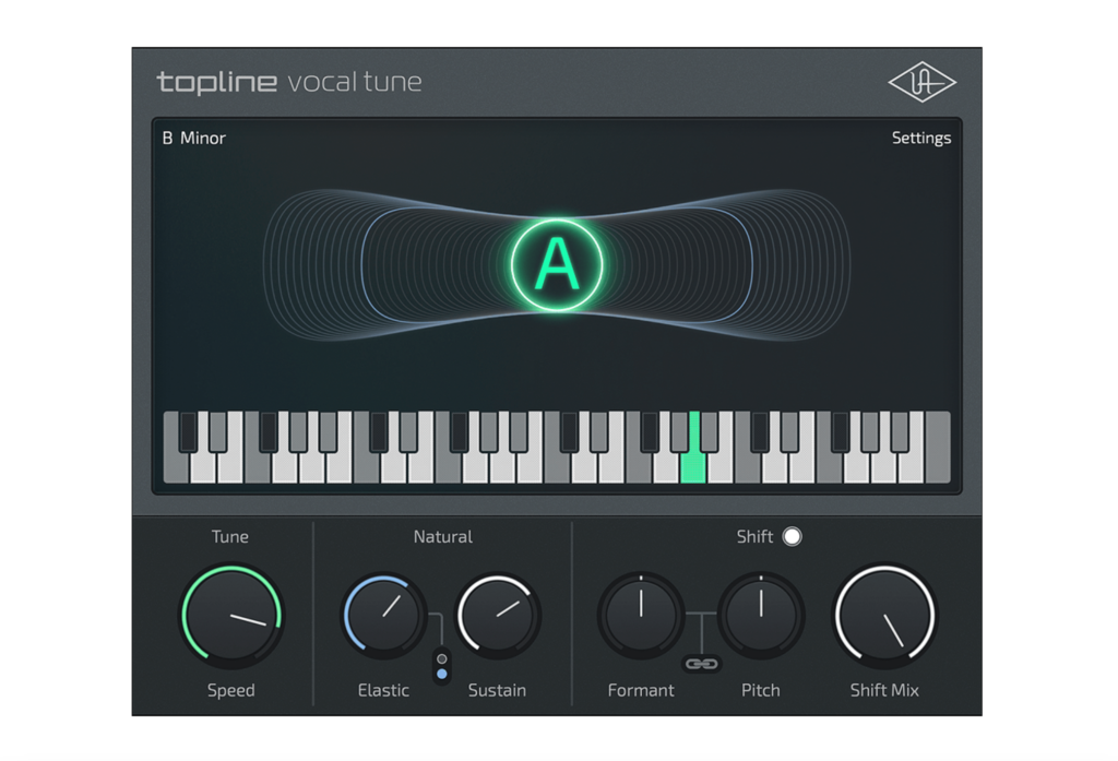 Universal Audio Topline Vocal Tune vocal pitch correction plugin