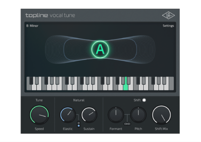Universal Audio Topline Vocal Tune vocal pitch correction plugin