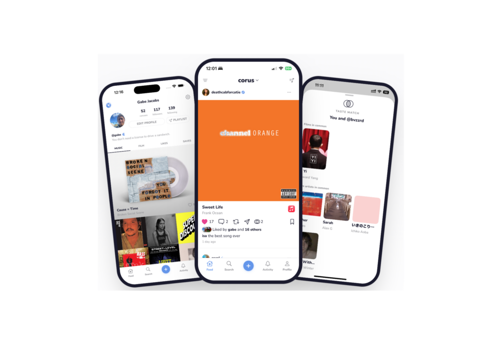 Corus music discovery app