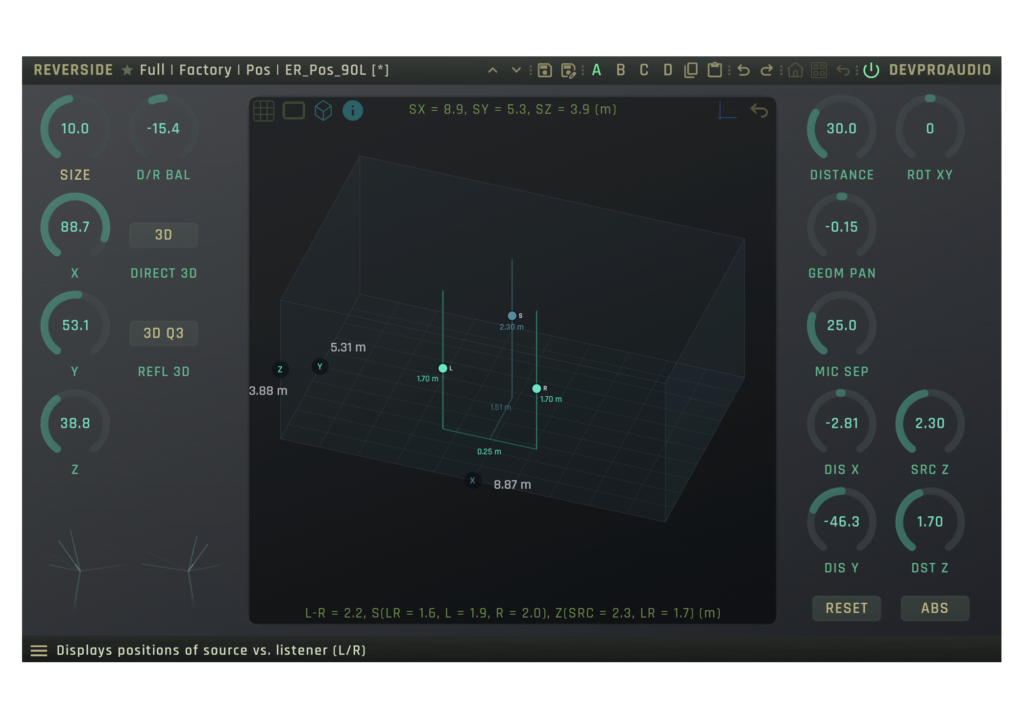 REVERSIDE 3D reverb plugin