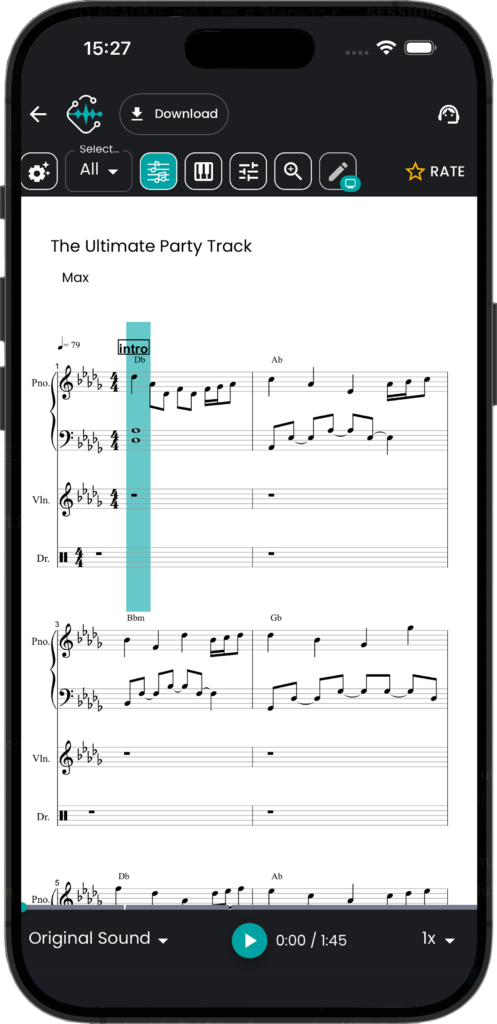 music transcription app klang.io