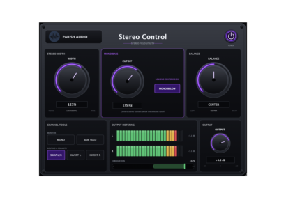 Parish Audio Stereo Control stereo imaging free plugin